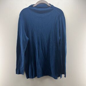 J Jill Sweater Womens Medium Blue Green Long‎ Sleeve Pullover Mock Neck